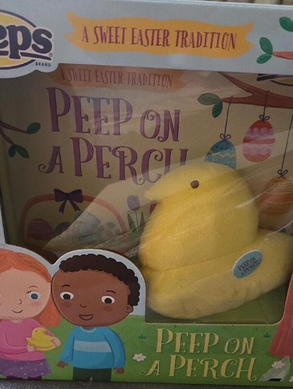 Peep on a Perch Plush And Book - Yellow